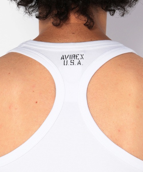 AVIREX(アヴィレックス)の「《DAILY/デイリー》RIB TANK TOP BACK CROSS / リブ タンクトップ バッククロス デイリーウェア / AVIREX / アヴィレックス(タンクトップ・メンズ・ホワイト/ブラック/グレー/その他11/チャコール/オリーブ系・M/XL/S/L)」の17枚目の写真
