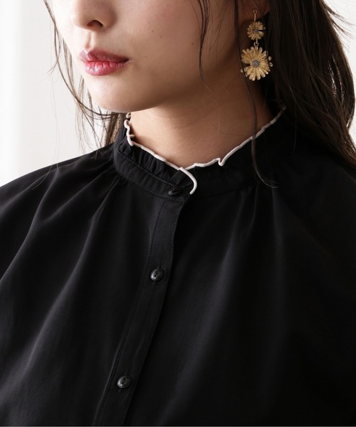 PROPORTION BODY DRESSING（プロポーションボディドレッシング）の「２ｗａｙ配色メローリボンブラウス / 1212210800（シャツ/ブラウス・レディース・ホワイト/カーキ/ブラック・FREE）」の6枚目の写真