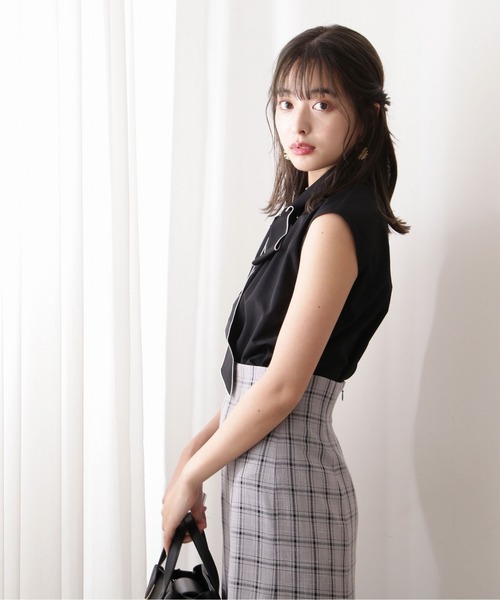 PROPORTION BODY DRESSING（プロポーションボディドレッシング）の「２ｗａｙ配色メローリボンブラウス / 1212210800（シャツ/ブラウス・レディース・ホワイト/カーキ/ブラック・FREE）」の9枚目の写真