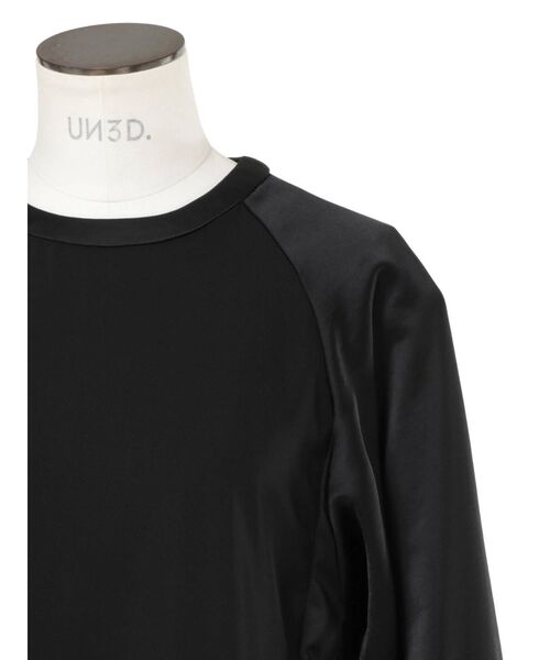 UN3D.(アンスリード)の「サテンコンビトップ(Tシャツ/カットソー・レディース・カーキ/ブラック/ベージュ・FREE)」の19枚目の写真