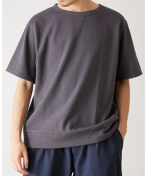 417 EDIFICE(フォーワンセブンエディフィス)の「ブークレーダンボールスウェットTシャツ(Tシャツ/カットソー・メンズ・ホワイト/チャコールグレー/ベージュ/オレンジ/グリーン・SMALL/MEDIUM/LARGE)」の1枚目の写真