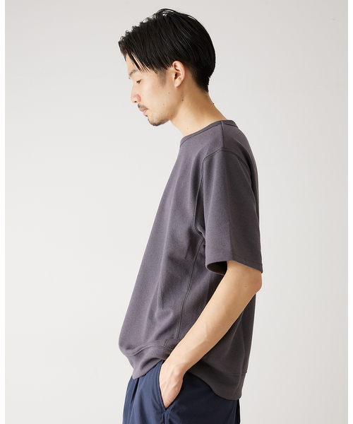 417 EDIFICE(フォーワンセブンエディフィス)の「ブークレーダンボールスウェットTシャツ(Tシャツ/カットソー・メンズ・ホワイト/チャコールグレー/ベージュ/オレンジ/グリーン・SMALL/MEDIUM/LARGE)」の10枚目の写真