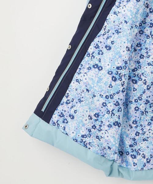 green label relaxing(グリーンレーベルリラクシング)の「TJ GIRLS ロング ダウンコート 140-160cm -撥水-(ダウンジャケット/コート・キッズ・ネイビー/ライトブルー・160cm/140cm/150cm)」の13枚目の写真