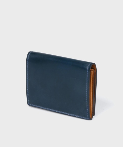【中古】Paul Smith 名刺入れ　 蝋引きコードバン　美品　ブルーカラー Paul Smith COLLECTION（ポールスミスコレクション）の「”コードバン