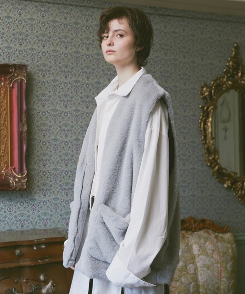 ln fortis(ロンフォルティス)の「ln fortis -ミドルレングスファーベスト(ベスト・メンズ・ブラウン/ブルー・FREE)」の3枚目の写真