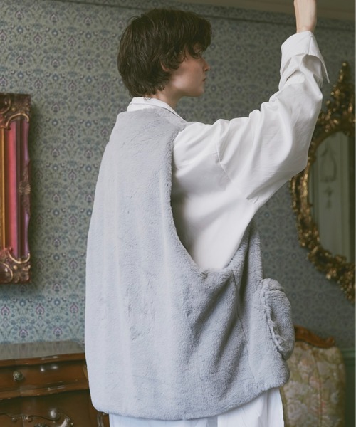 ln fortis(ロンフォルティス)の「ln fortis -ミドルレングスファーベスト(ベスト・メンズ・ブラウン/ブルー・FREE)」の7枚目の写真