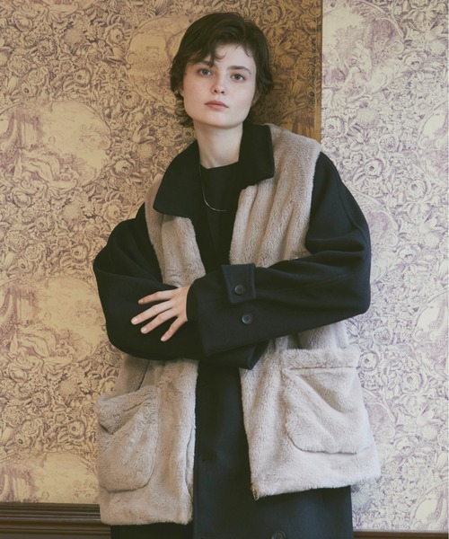 ln fortis(ロンフォルティス)の「ln fortis -ミドルレングスファーベスト(ベスト・メンズ・ブラウン/ブルー・FREE)」の9枚目の写真