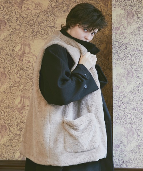 ln fortis(ロンフォルティス)の「ln fortis -ミドルレングスファーベスト(ベスト・メンズ・ブラウン/ブルー・FREE)」の10枚目の写真