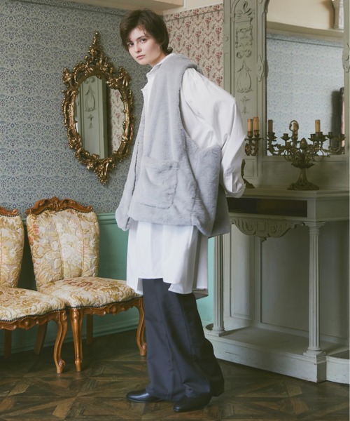 ln fortis(ロンフォルティス)の「ln fortis -ミドルレングスファーベスト(ベスト・メンズ・ブラウン/ブルー・FREE)」の14枚目の写真