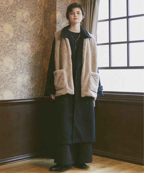 ln fortis(ロンフォルティス)の「ln fortis -ミドルレングスファーベスト(ベスト・メンズ・ブラウン/ブルー・FREE)」の17枚目の写真