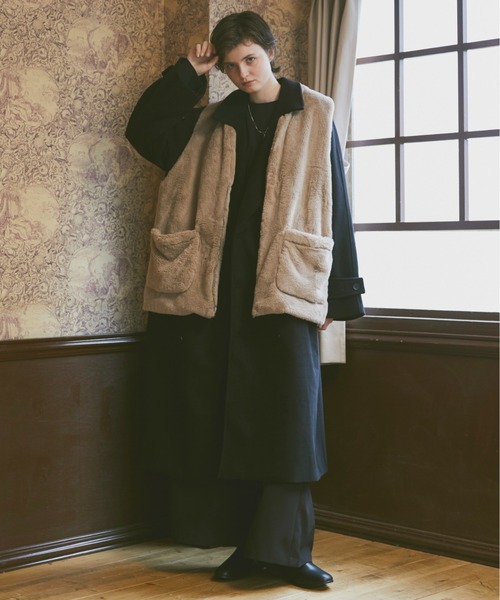 ln fortis(ロンフォルティス)の「ln fortis -ミドルレングスファーベスト(ベスト・メンズ・ブラウン/ブルー・FREE)」の20枚目の写真