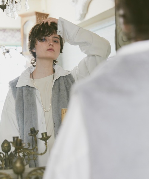 ln fortis(ロンフォルティス)の「ln fortis -ミドルレングスファーベスト(ベスト・メンズ・ブラウン/ブルー・FREE)」の21枚目の写真