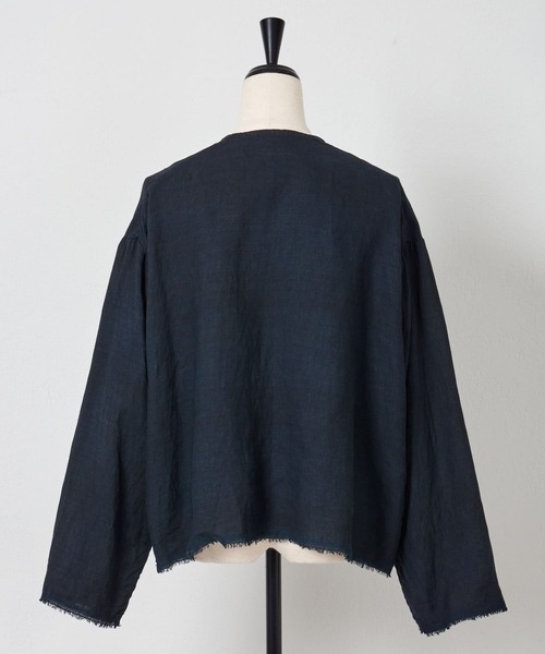 BEARDSLEY（ビアズリー）の「奄美泥藍染ブラウス（シャツ/ブラウス・レディース・インディゴブルー・FREE）」の14枚目の写真