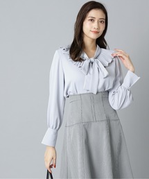 ジルスチュアート　ダリア　プリーツ　ブラウス　モカ JILLSTUART - ジルスチュアート ダリア プリーツ ブラウス モカの通販