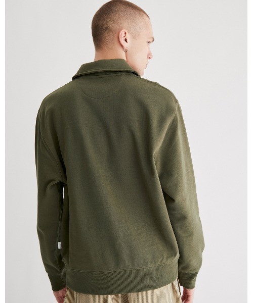 Saturdays NYC（サタデーズ ニューヨークシティ ）の「Mott Fundamental Quarter Zip（Tシャツ/カットソー・メンズ・ブラック/オリーブ・XL/L/S/M/X-SMALL/XXL）」の5枚目の写真