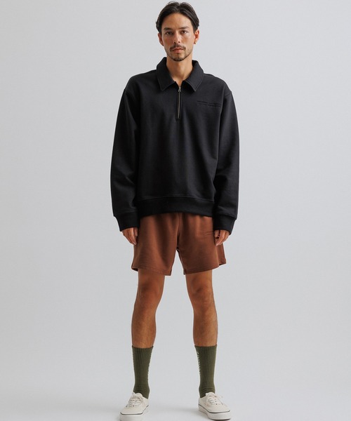 Saturdays NYC（サタデーズ ニューヨークシティ ）の「Mott Fundamental Quarter Zip（Tシャツ/カットソー・メンズ・ブラック/オリーブ・XL/L/S/M/X-SMALL/XXL）」の22枚目の写真