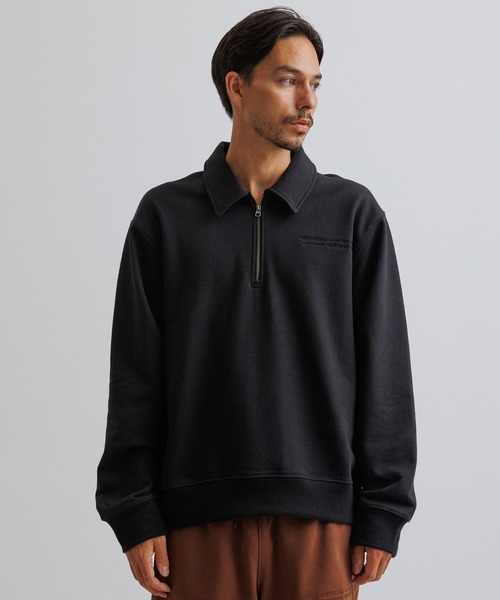 Saturdays NYC（サタデーズ ニューヨークシティ ）の「Mott Fundamental Quarter Zip（Tシャツ/カットソー・メンズ・ブラック/オリーブ・XL/L/S/M/X-SMALL/XXL）」の20枚目の写真