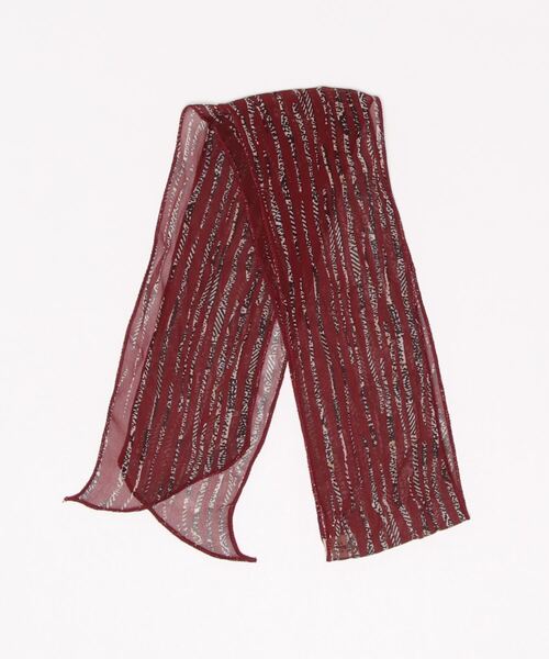 チャイハネ(チャイハネ)の「【チャイハネ】アイシュリボンスカーフ(ストール/ショール・レディース・ブラック/ブルー/ブラウン/グレー/カーキ/オレンジ/パープル/ワイン/イエロー・FREE)」の8枚目の写真