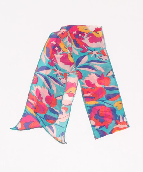 チャイハネ(チャイハネ)の「【チャイハネ】アイシュリボンスカーフ(ストール/ショール・レディース・ブラック/ブルー/ブラウン/グレー/カーキ/オレンジ/パープル/ワイン/イエロー・FREE)」の1枚目の写真