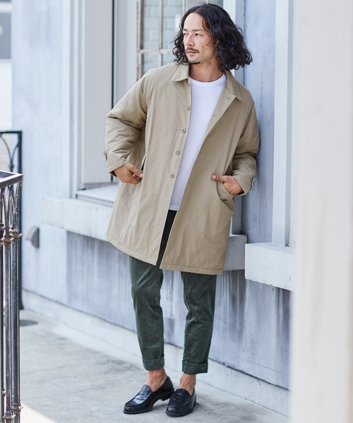 CAMBIO(カンビオ)の「mj8781-Cotton Nylon Balmacaan Coat コート(ダウンジャケット/コート・メンズ・オリーブ/ベージュ/ブラック・M/L)」の6枚目の写真