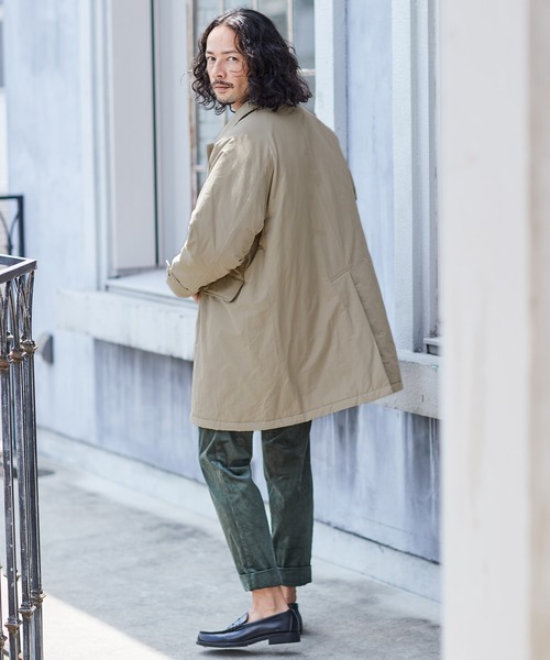 CAMBIO(カンビオ)の「mj8781-Cotton Nylon Balmacaan Coat コート(ダウンジャケット/コート・メンズ・オリーブ/ベージュ/ブラック・M/L)」の7枚目の写真