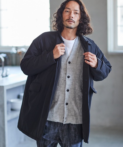 CAMBIO(カンビオ)の「mj8781-Cotton Nylon Balmacaan Coat コート(ダウンジャケット/コート・メンズ・オリーブ/ベージュ/ブラック・M/L)」の9枚目の写真