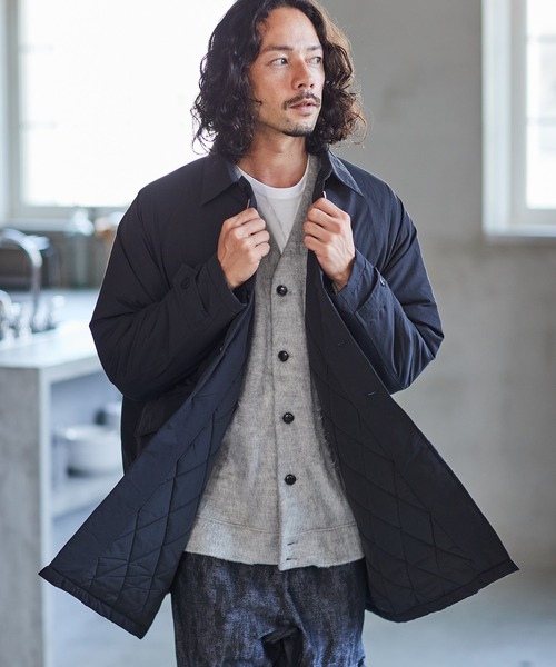CAMBIO(カンビオ)の「mj8781-Cotton Nylon Balmacaan Coat コート(ダウンジャケット/コート・メンズ・オリーブ/ベージュ/ブラック・M/L)」の10枚目の写真
