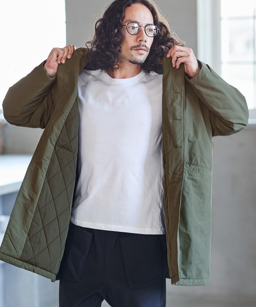 CAMBIO(カンビオ)の「mj8781-Cotton Nylon Balmacaan Coat コート(ダウンジャケット/コート・メンズ・オリーブ/ベージュ/ブラック・M/L)」の15枚目の写真