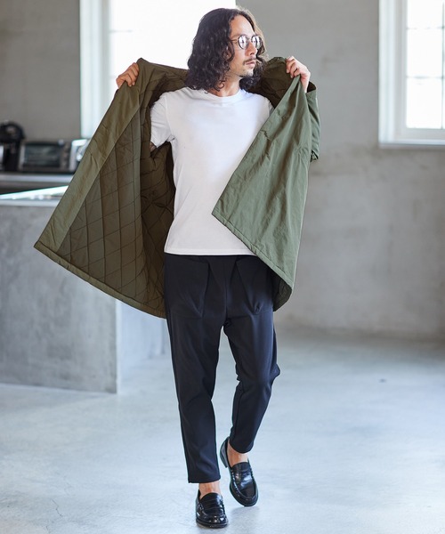 CAMBIO(カンビオ)の「mj8781-Cotton Nylon Balmacaan Coat コート(ダウンジャケット/コート・メンズ・オリーブ/ベージュ/ブラック・M/L)」の17枚目の写真