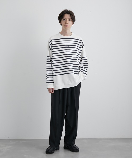 JUNRED(ジュンレッド)の「ウォームツイルタックワイドパンツ(スラックス・メンズ・ブラック/グリーン/ベージュ系その他・S/M/L)」の12枚目の写真