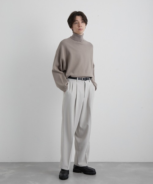 JUNRED(ジュンレッド)の「ウォームツイルタックワイドパンツ(スラックス・メンズ・ブラック/グリーン/ベージュ系その他・S/M/L)」の18枚目の写真