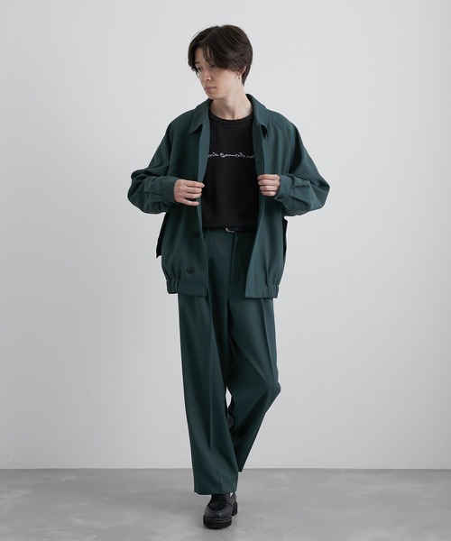 JUNRED(ジュンレッド)の「ウォームツイルタックワイドパンツ(スラックス・メンズ・ブラック/グリーン/ベージュ系その他・S/M/L)」の9枚目の写真