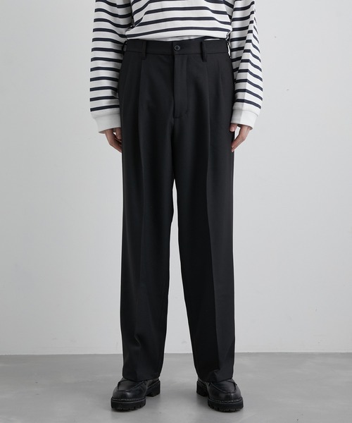 JUNRED(ジュンレッド)の「ウォームツイルタックワイドパンツ(スラックス・メンズ・ブラック/グリーン/ベージュ系その他・S/M/L)」の16枚目の写真