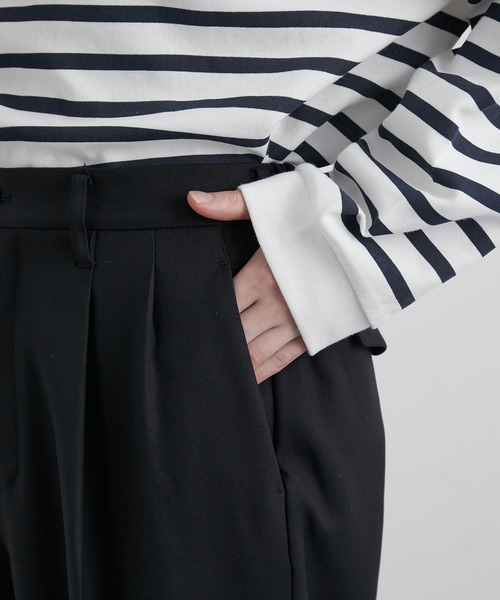 JUNRED(ジュンレッド)の「ウォームツイルタックワイドパンツ(スラックス・メンズ・ブラック/グリーン/ベージュ系その他・S/M/L)」の19枚目の写真