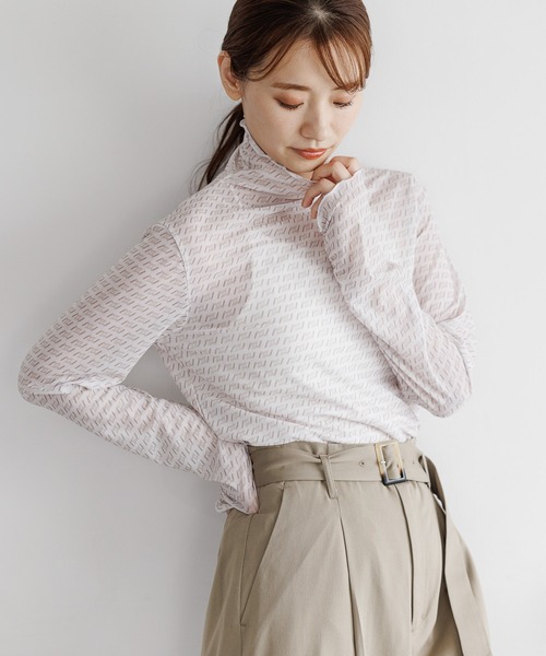 mysty woman（ミスティウーマン）の「クシュクシュスリーブシアープルオーバー（Tシャツ/カットソー・レディース・ホワイト/ブラック/モカ/グリーン/アイボリー・FREE）」の5枚目の写真