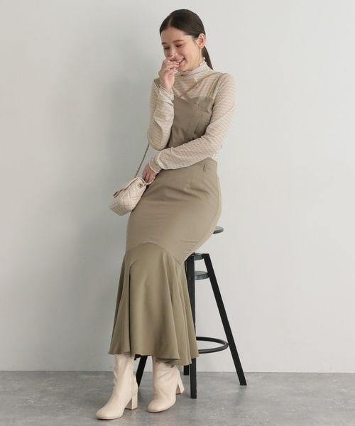 mysty woman（ミスティウーマン）の「クシュクシュスリーブシアープルオーバー（Tシャツ/カットソー・レディース・ホワイト/ブラック/モカ/グリーン/アイボリー・FREE）」の6枚目の写真