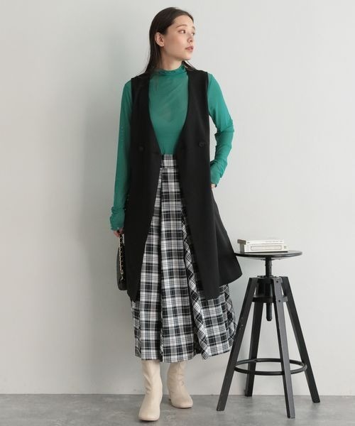 mysty woman（ミスティウーマン）の「クシュクシュスリーブシアープルオーバー（Tシャツ/カットソー・レディース・ホワイト/ブラック/モカ/グリーン/アイボリー・FREE）」の7枚目の写真