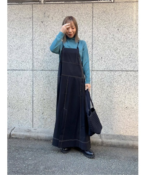 LAATO（ラート）の「APRON CAMI ONE PIECE（ワンピース・レディース・ブラック/キャメル・FREE）」の13枚目の写真