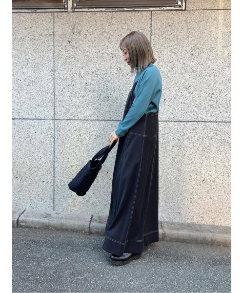 LAATO（ラート）の「APRON CAMI ONE PIECE（ワンピース・レディース・ブラック/キャメル・FREE）」の14枚目の写真