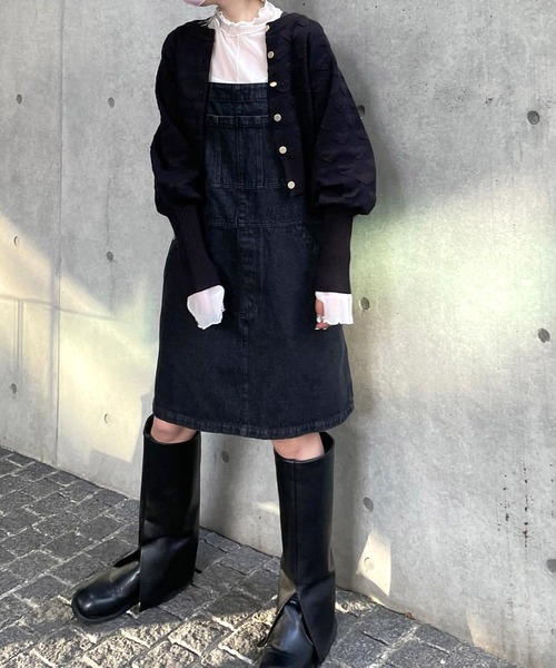 Alley by w closet（アリーバイダブルクローゼット）の「【2WAY/Alley】ハートニットカーディガン（ニット/セーター・レディース・ピンク/パープル/ブラック/レッド・FREE）」の6枚目の写真