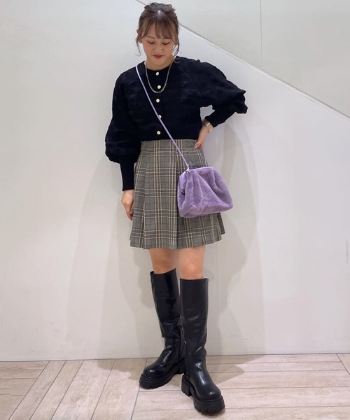 Alley by w closet（アリーバイダブルクローゼット）の「【2WAY/Alley】ハートニットカーディガン（ニット/セーター・レディース・ピンク/パープル/ブラック/レッド・FREE）」の13枚目の写真