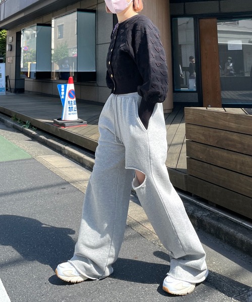 Alley by w closet（アリーバイダブルクローゼット）の「【2WAY/Alley】ハートニットカーディガン（ニット/セーター・レディース・ピンク/パープル/ブラック/レッド・FREE）」の19枚目の写真