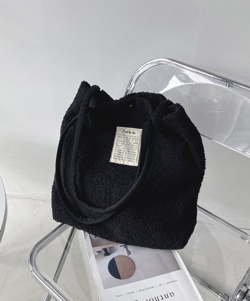 AS KNOW AS plus（アズノゥアズプラス）の「♪ハンドルタックトートバッグ（トートバッグ・レディース・ライトグレー/ブラック/ベージュ/グレー/ピンク/ブラウン系その他/ゼブラ/ライトグレー系/アイボリー系/ブラウン系/ブラック系/グリーン/ブルー/グレー系/ネイビー系/ピンク系/ベージュ系/ブルー系1/グレー系1/ベージュ系1/ブラック系1/シルバー/ブロンズ/グレー系2・FREE）」の3枚目の写真