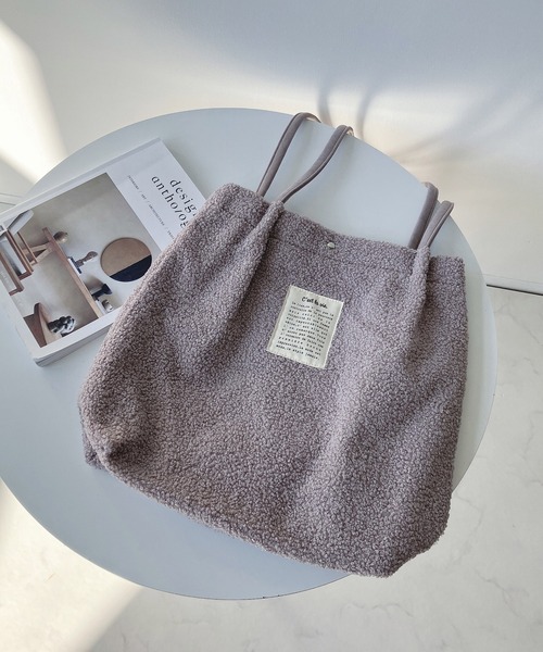 AS KNOW AS plus（アズノゥアズプラス）の「♪ハンドルタックトートバッグ（トートバッグ・レディース・ライトグレー/ブラック/ベージュ/グレー/ピンク/ブラウン系その他/ゼブラ/ライトグレー系/アイボリー系/ブラウン系/ブラック系/グリーン/ブルー/グレー系/ネイビー系/ピンク系/ベージュ系/ブルー系1/グレー系1/ベージュ系1/ブラック系1/シルバー/ブロンズ/グレー系2・FREE）」の7枚目の写真