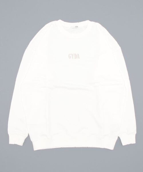 GYDA(ジェイダ)の「GYDAロゴグラインダースウェットTOPS(Tシャツ/カットソー・レディース・ミント/オフホワイト・FREE)」の2枚目の写真