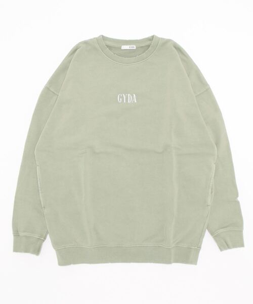 GYDA(ジェイダ)の「GYDAロゴグラインダースウェットTOPS(Tシャツ/カットソー・レディース・ミント/オフホワイト・FREE)」の1枚目の写真