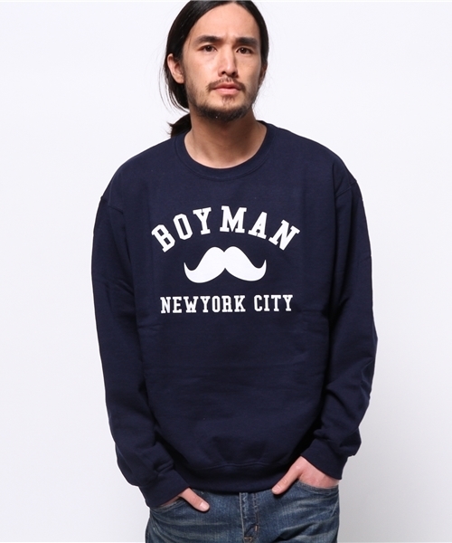 OUTLET（アウトレット）の「【WHO'S WHO gallery】BYクルーネック裏フリース（その他トップス・メンズ・グレー/ネイビー/ブラック/ホワイト・FREE/LARGE/MEDIUM）」の4枚目の写真