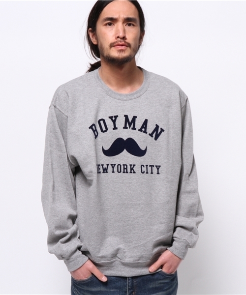OUTLET（アウトレット）の「【WHO'S WHO gallery】BYクルーネック裏フリース（その他トップス・メンズ・グレー/ネイビー/ブラック/ホワイト・FREE/LARGE/MEDIUM）」の3枚目の写真