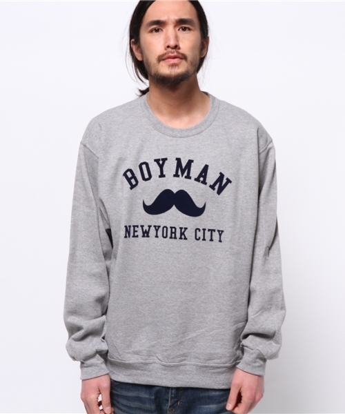 OUTLET（アウトレット）の「【WHO'S WHO gallery】BYクルーネック裏フリース（その他トップス・メンズ・グレー/ネイビー/ブラック/ホワイト・FREE/LARGE/MEDIUM）」の5枚目の写真