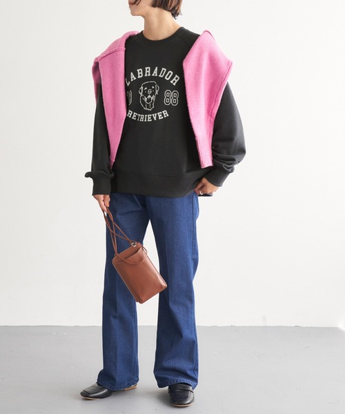 Labrador Retriever（ラブラドールリトリーバー）の「Labrador Retriever/ラブラドールレトリーバー  別注 スウェット カレッジロゴプルオーバー（スウェット・レディース・チャコール/ネイビー/オートミール/アイボリー・FREE）」の16枚目の写真
